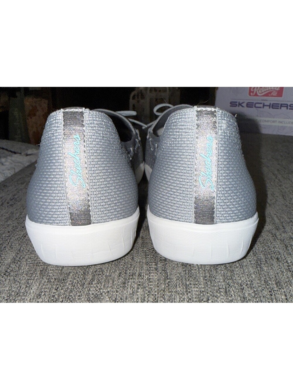 Skechers Women’s 10 Gray Newbury St Preppy Gal Gray Walking Slip On New In Box - Picture 8 of 14